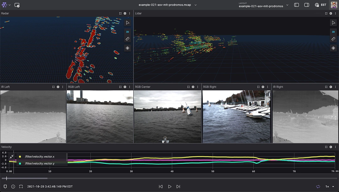 Autonomous surface vehicle marine dataset