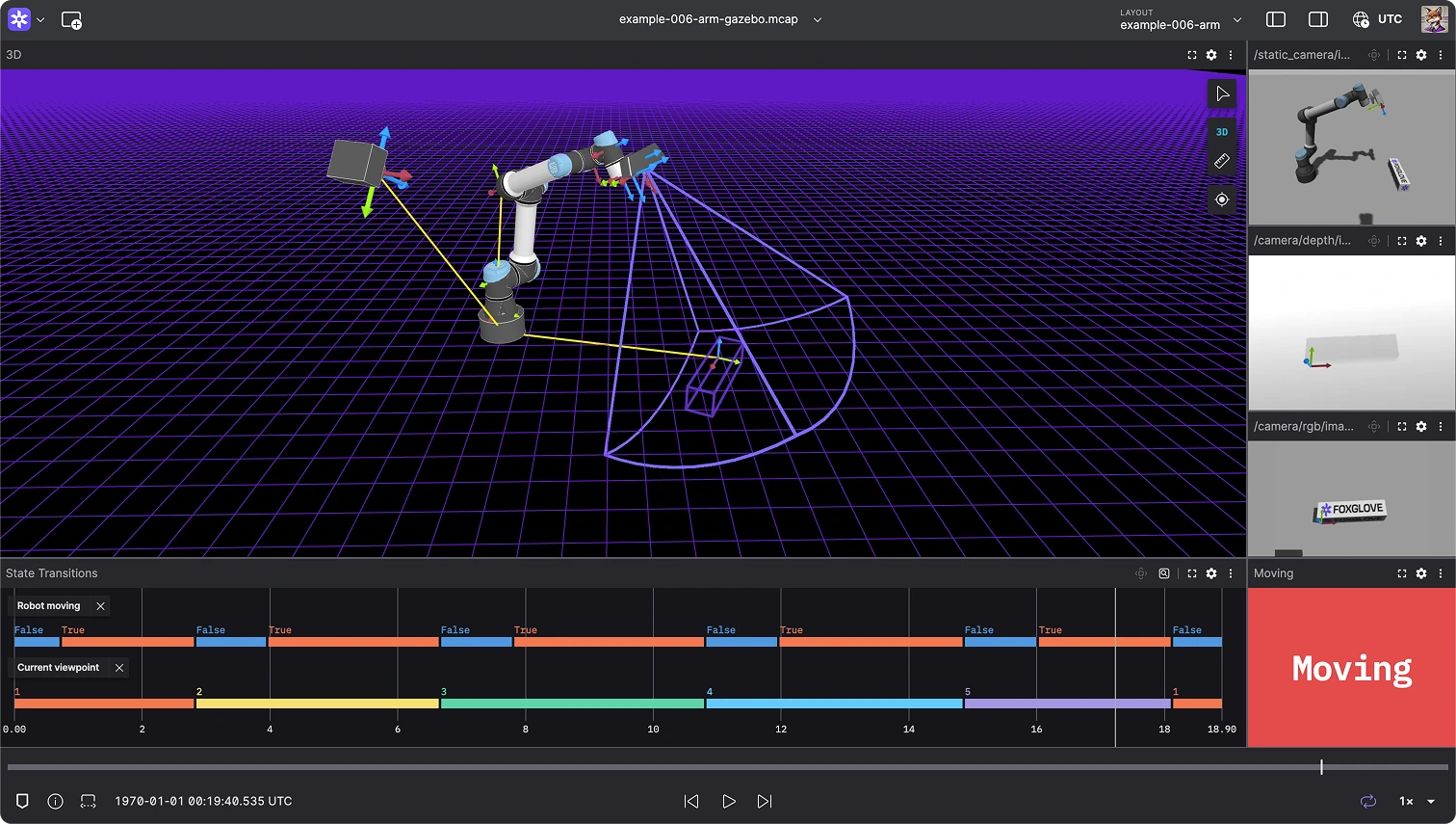 Simulated UR5e robotic arm dataset